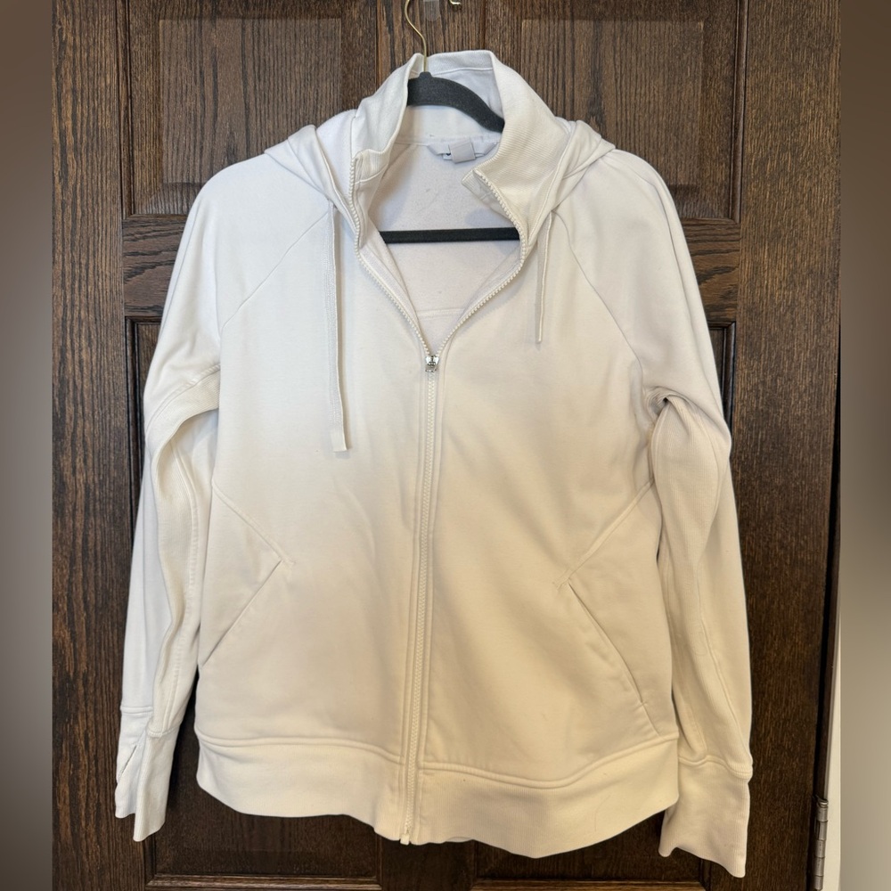 Athleta Triumph Hoodie Off-White/Cream Size Large